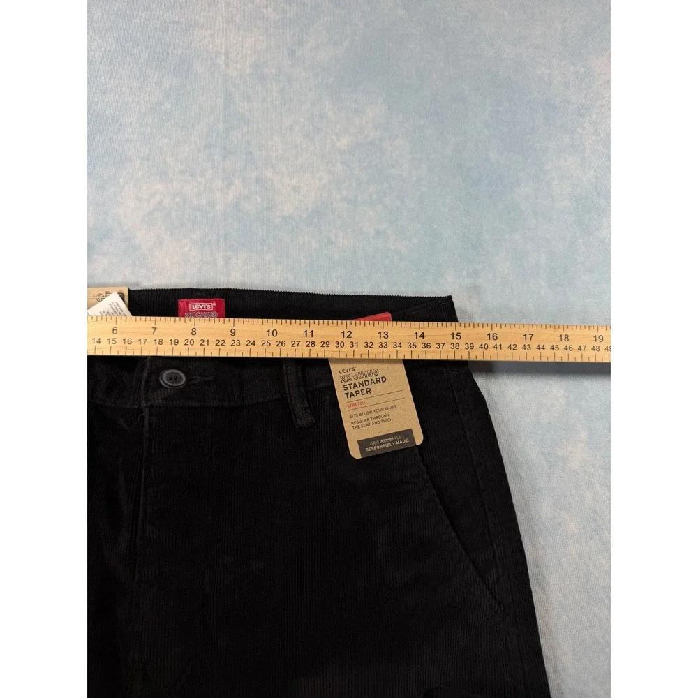Levi's XX Chino Standard Taper Mens 29x30 Black NEW Corduroy Stretch Pants NWT